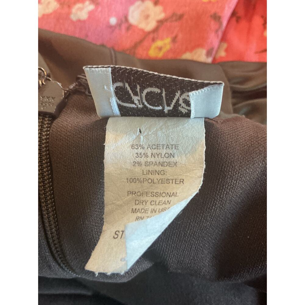 Vintage Cache Satin Y2K Sweetheart Neckline Mini Dress Chocolate Brown Prom 90s - Picture 5 of 5